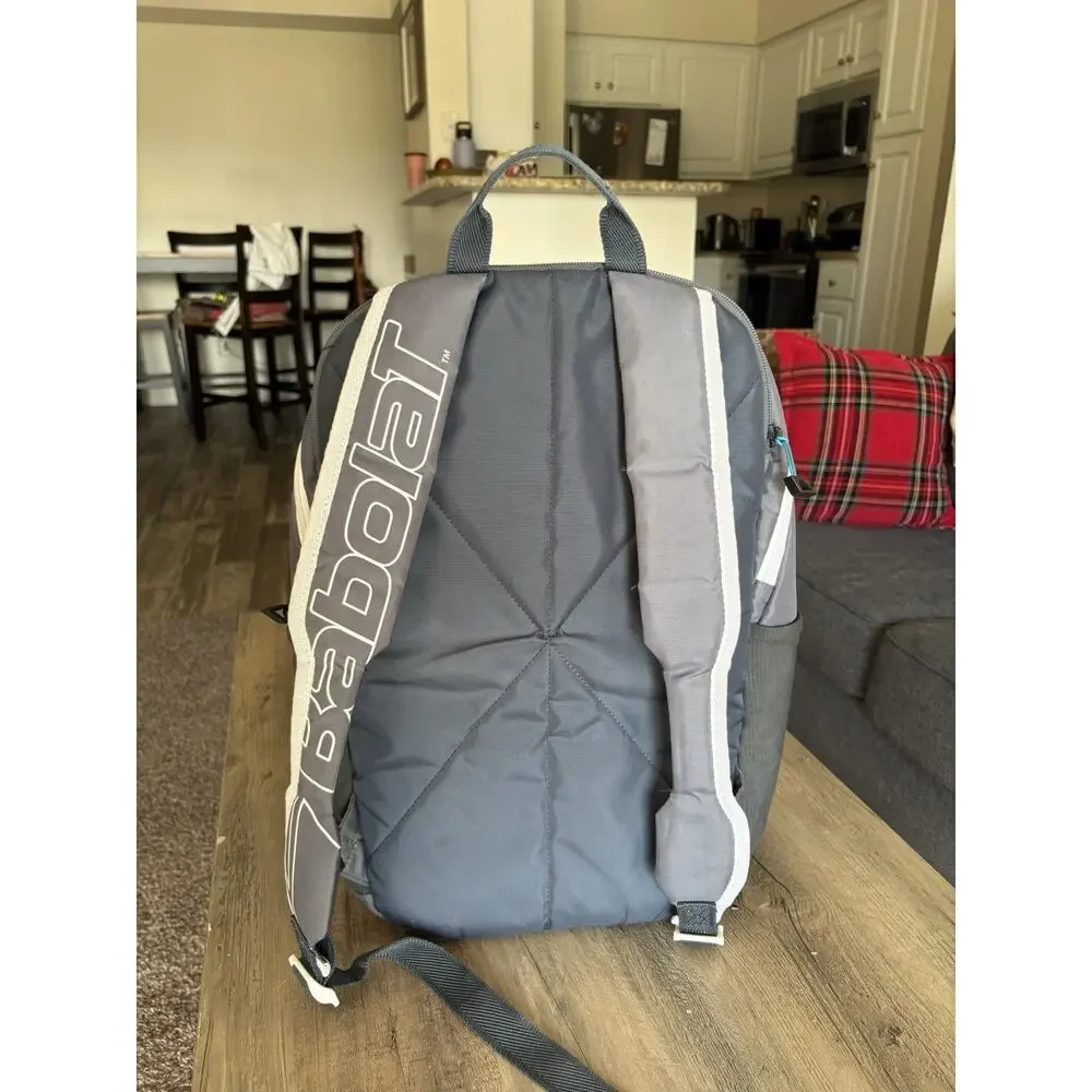 Babolat Evo Court Backpack Grey & Navy Blue Tennis Racket Bag EUC